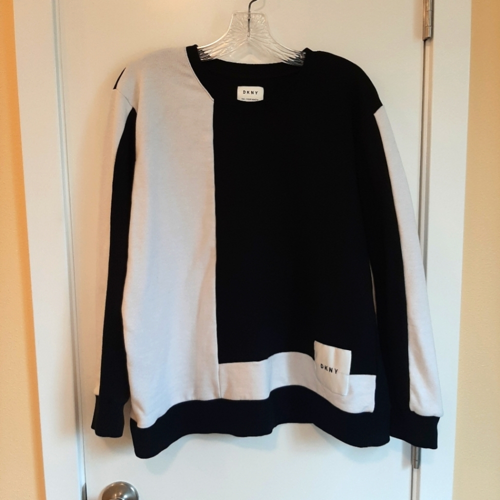 DKNY The Everywhere Sweatshirt Lounge Athletic Wear Color Block Size L